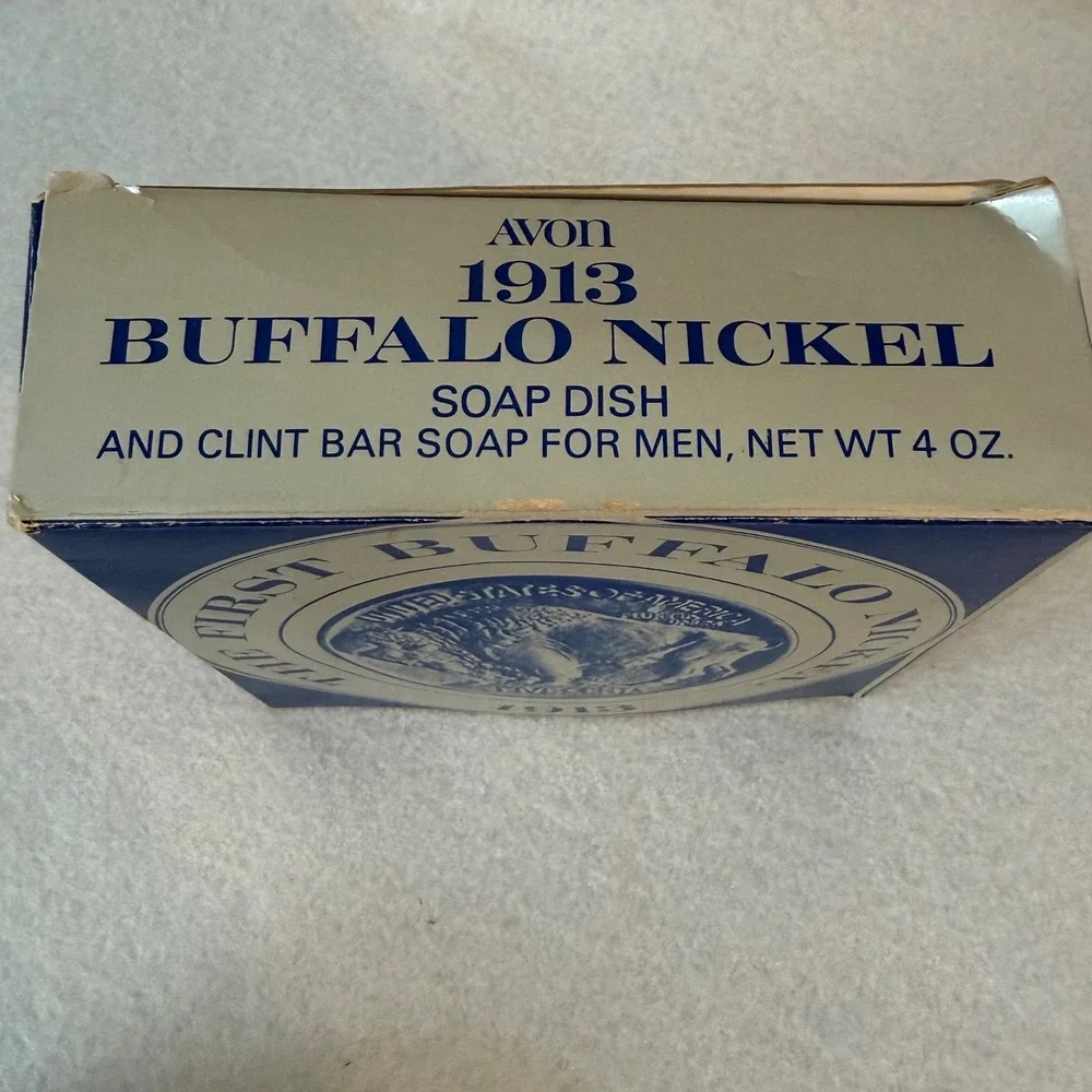 Vintage Buffalo Nickel Soap‎ Dish 1913 Design w/ Unused Soap James E Fraser Box
